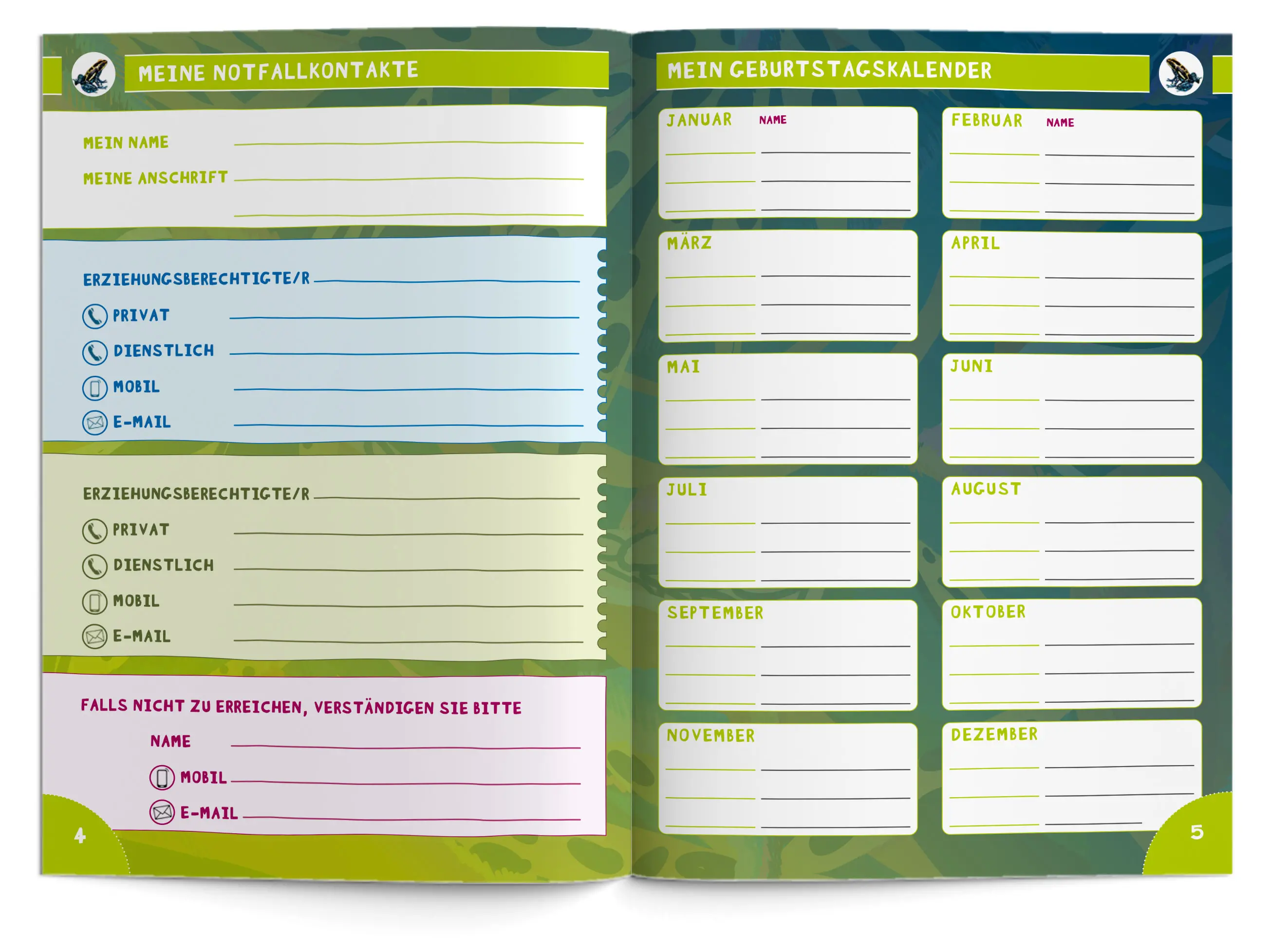 Hausaufgabenheft Grundschule