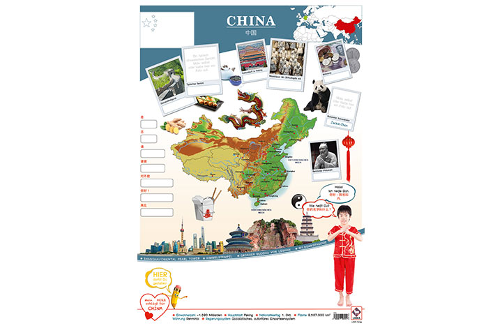 China Länderposter A2