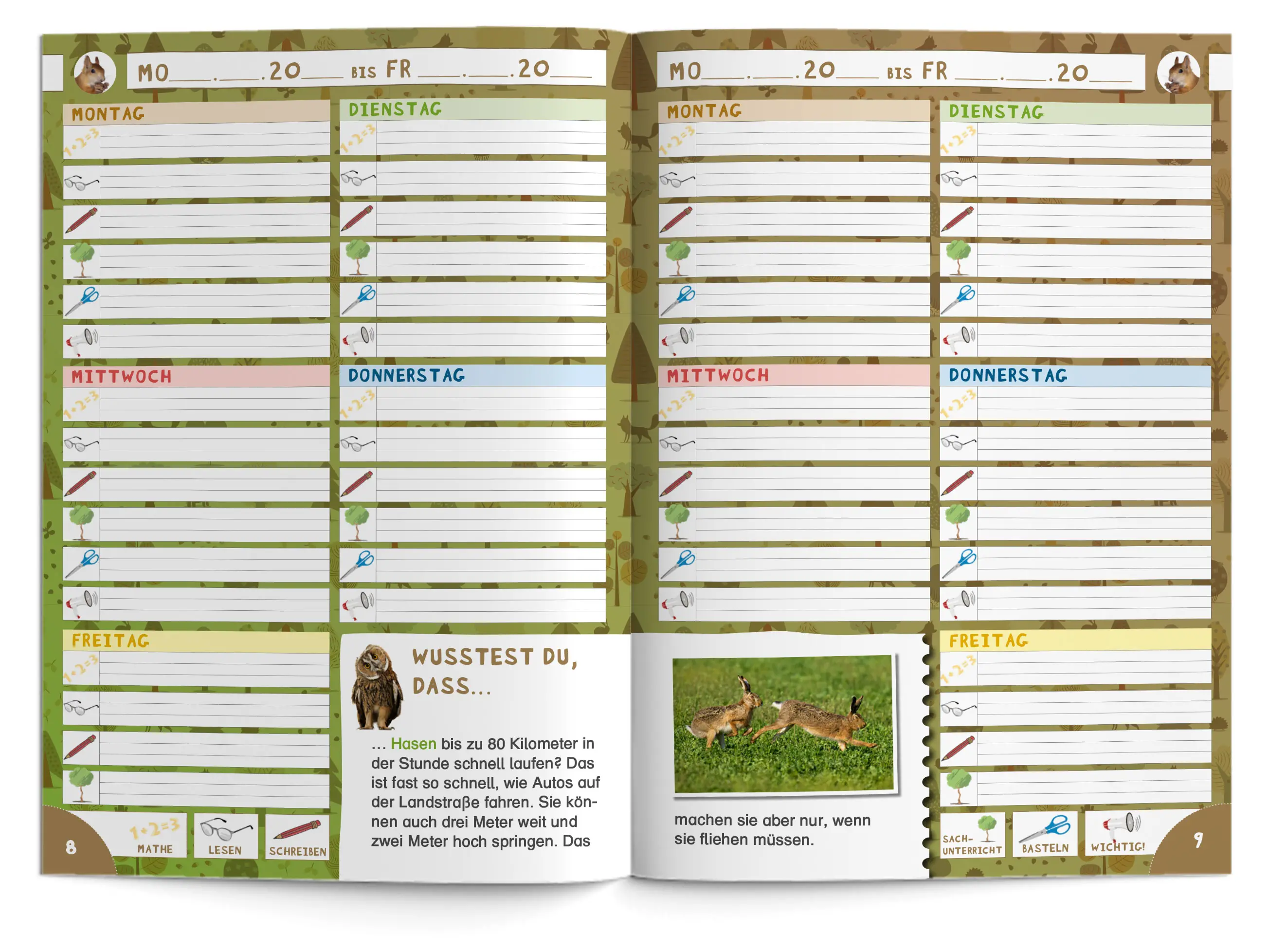 Hausaufgabenheft Grundschule