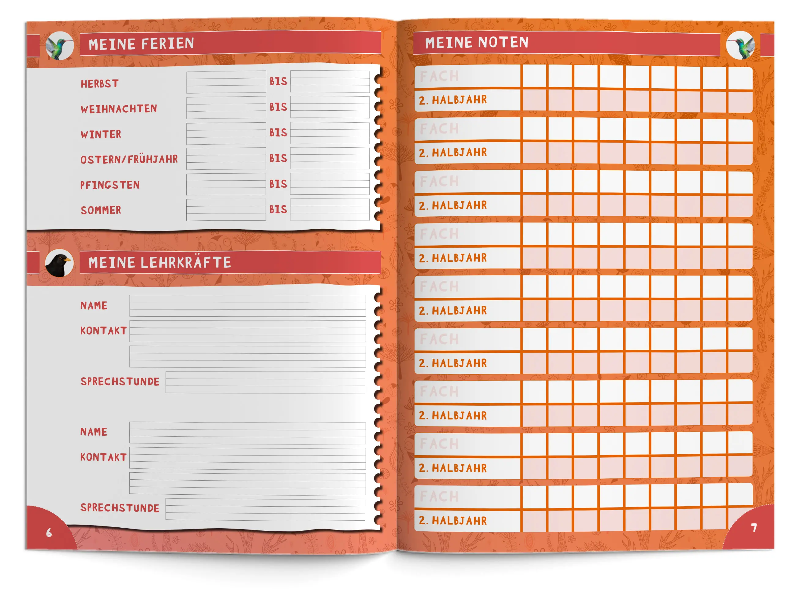 Hausaufgabenheft Grundschule