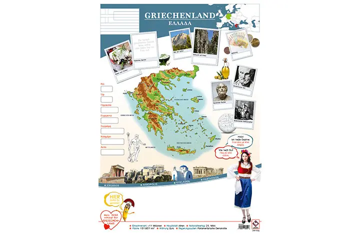 Griechenland Länderposter A1