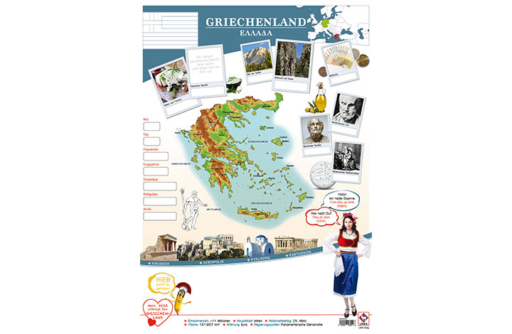 Griechenland Länderposter A1