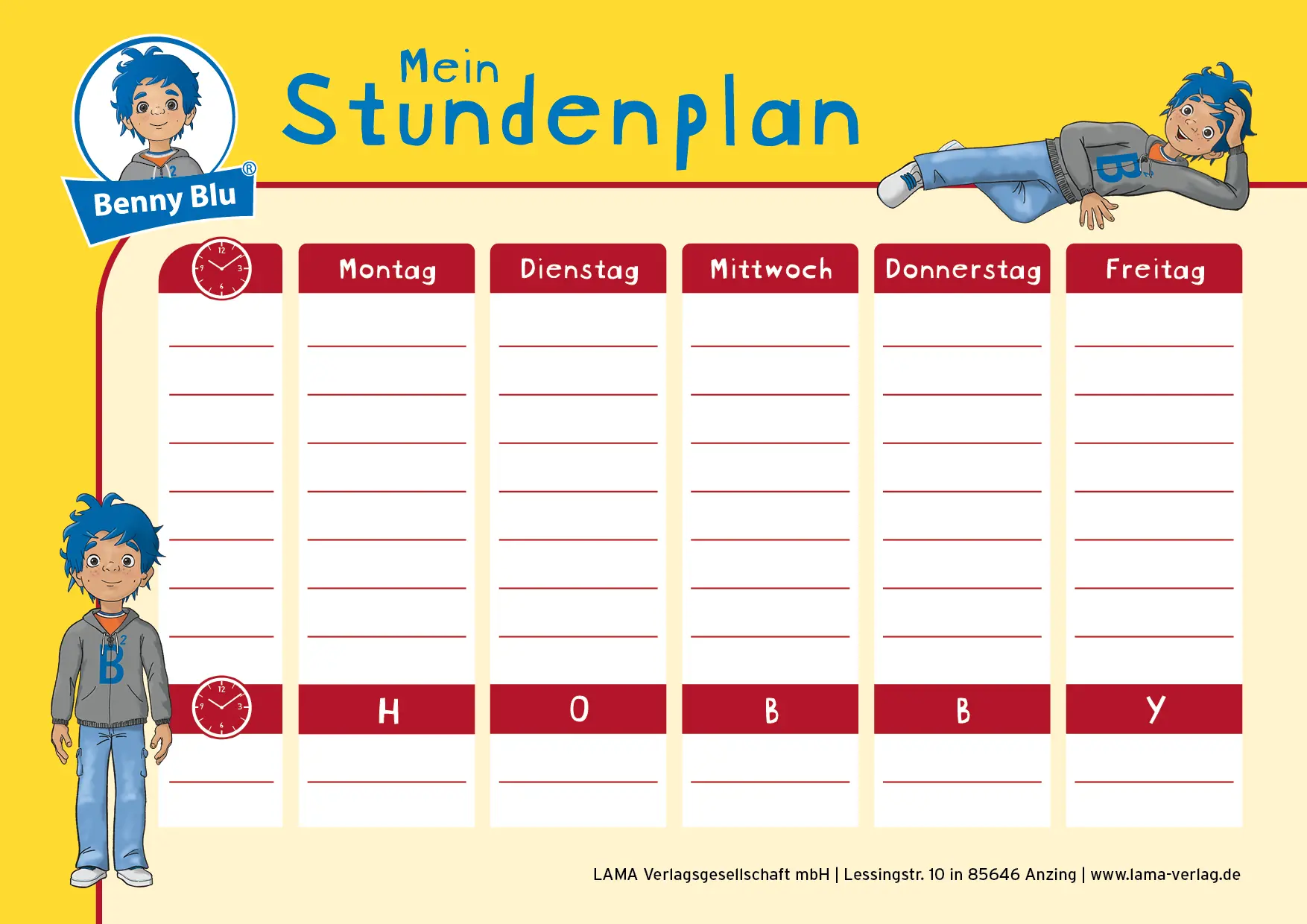Benny Blu | Stundenplan (gelb)