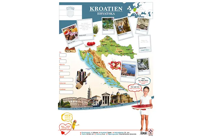 Kroatien Länderposter A1