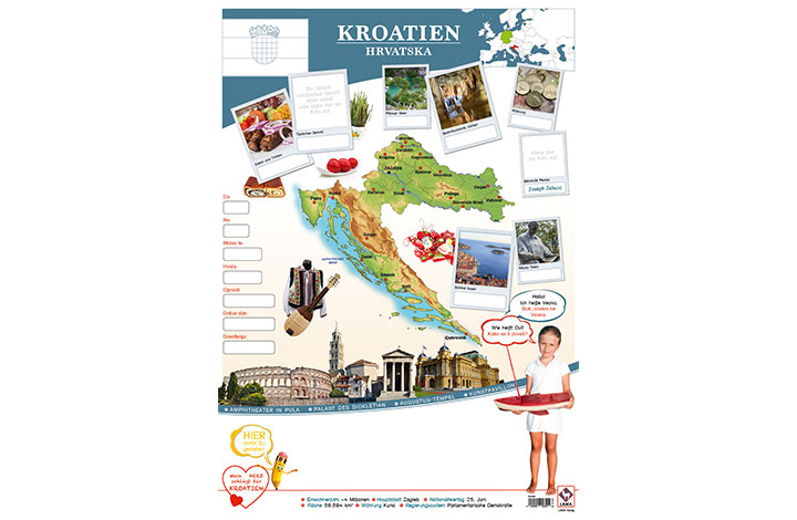 Kroatien Länderposter A1