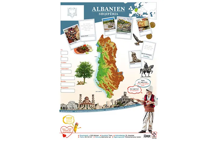 Albanien Länderposter A1