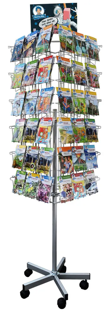 Bodendrehständer mit 72 Fächern