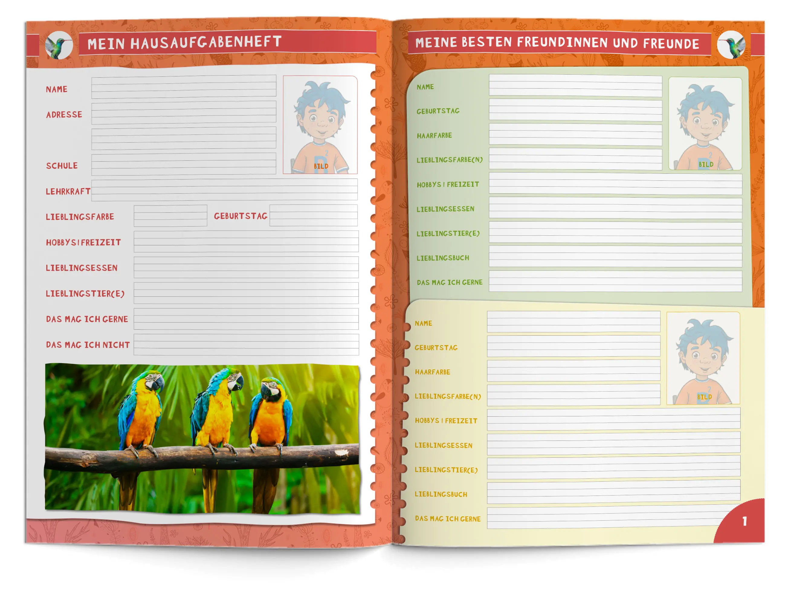 Hausaufgabenheft Grundschule