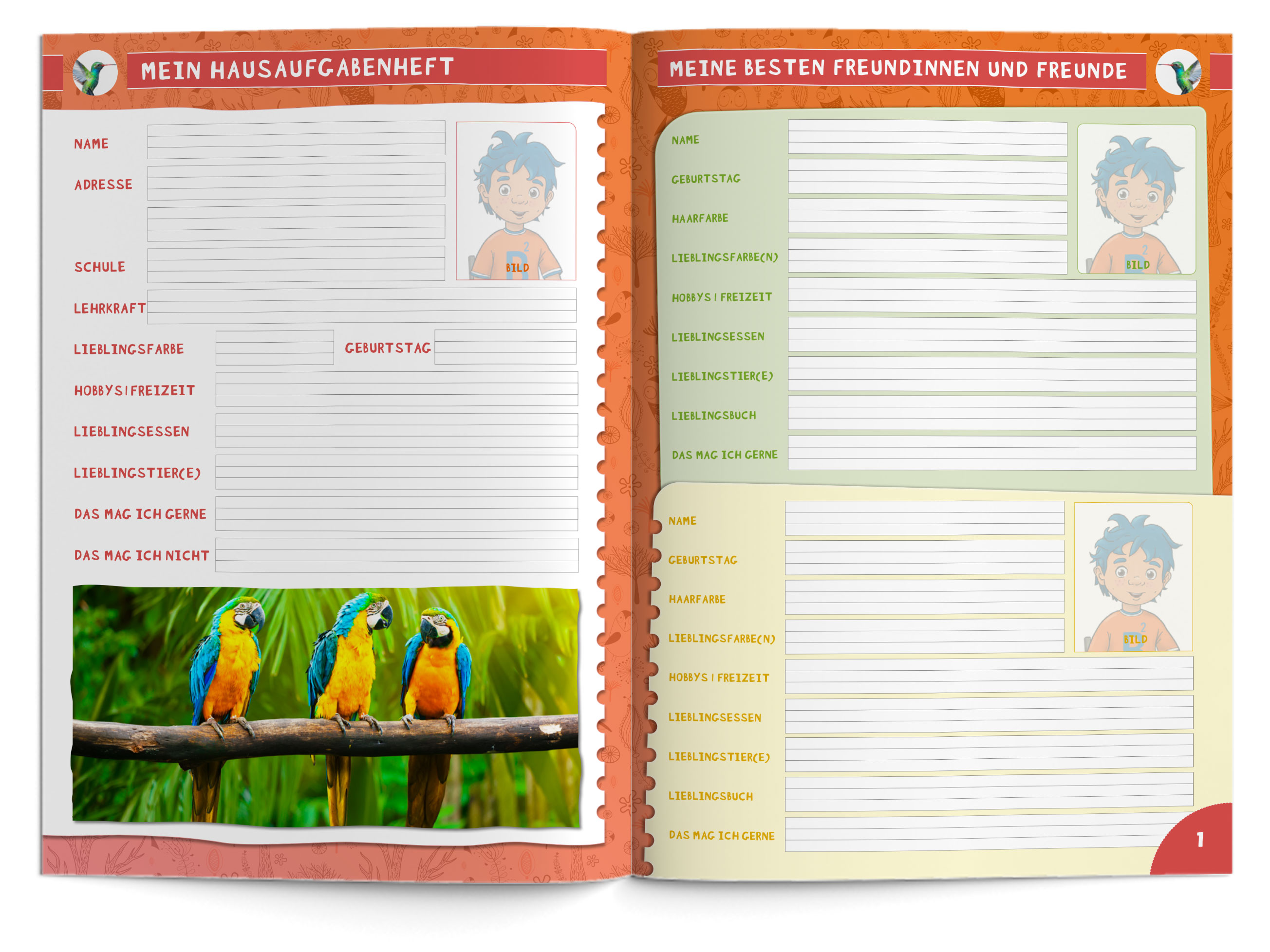 Hausaufgabenheft Grundschule