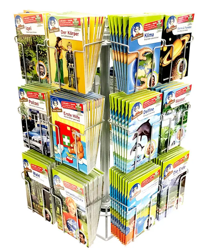 Tischdrehständer mit 24 Fächern