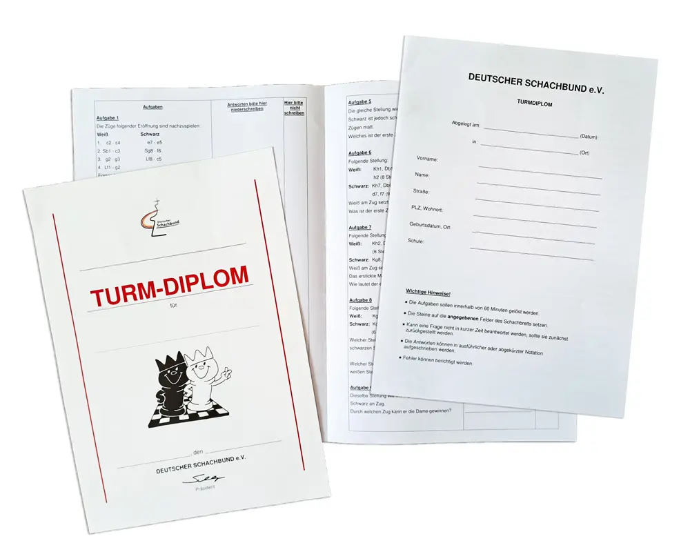 Schach – Turm-Diplom