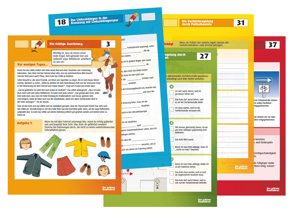 Der schlaue Radfahrer – Foliensatz ohne Ordner