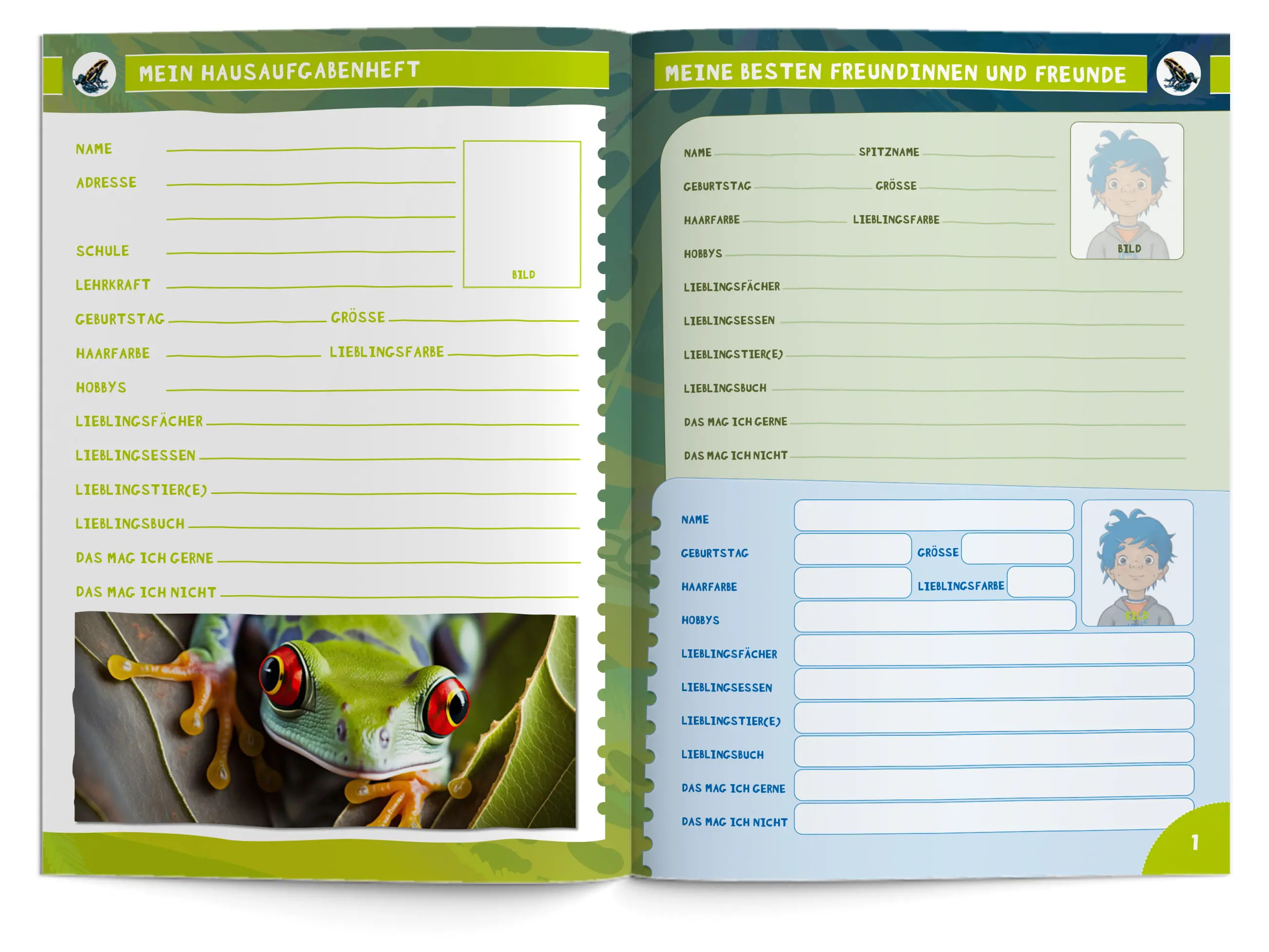 Hausaufgabenheft Grundschule