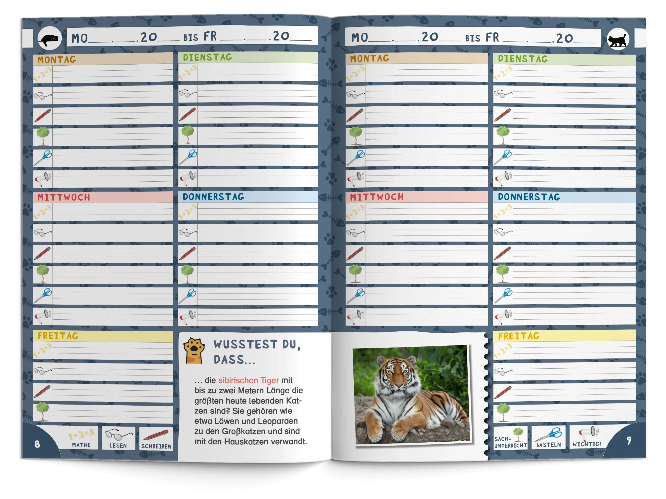 Hausaufgabenheft Grundschule