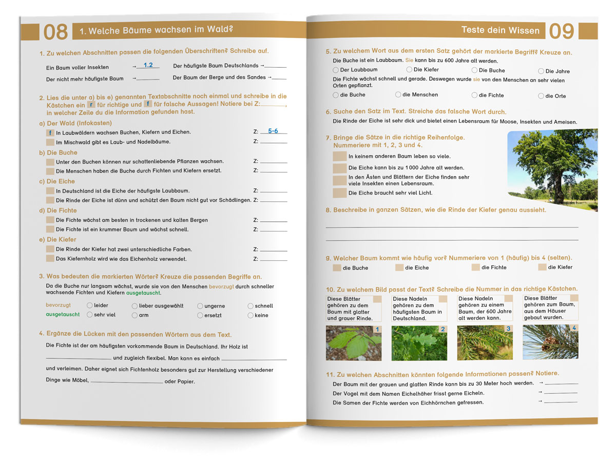 Lebensraum Wald – Lesearbeitsheft LS 2