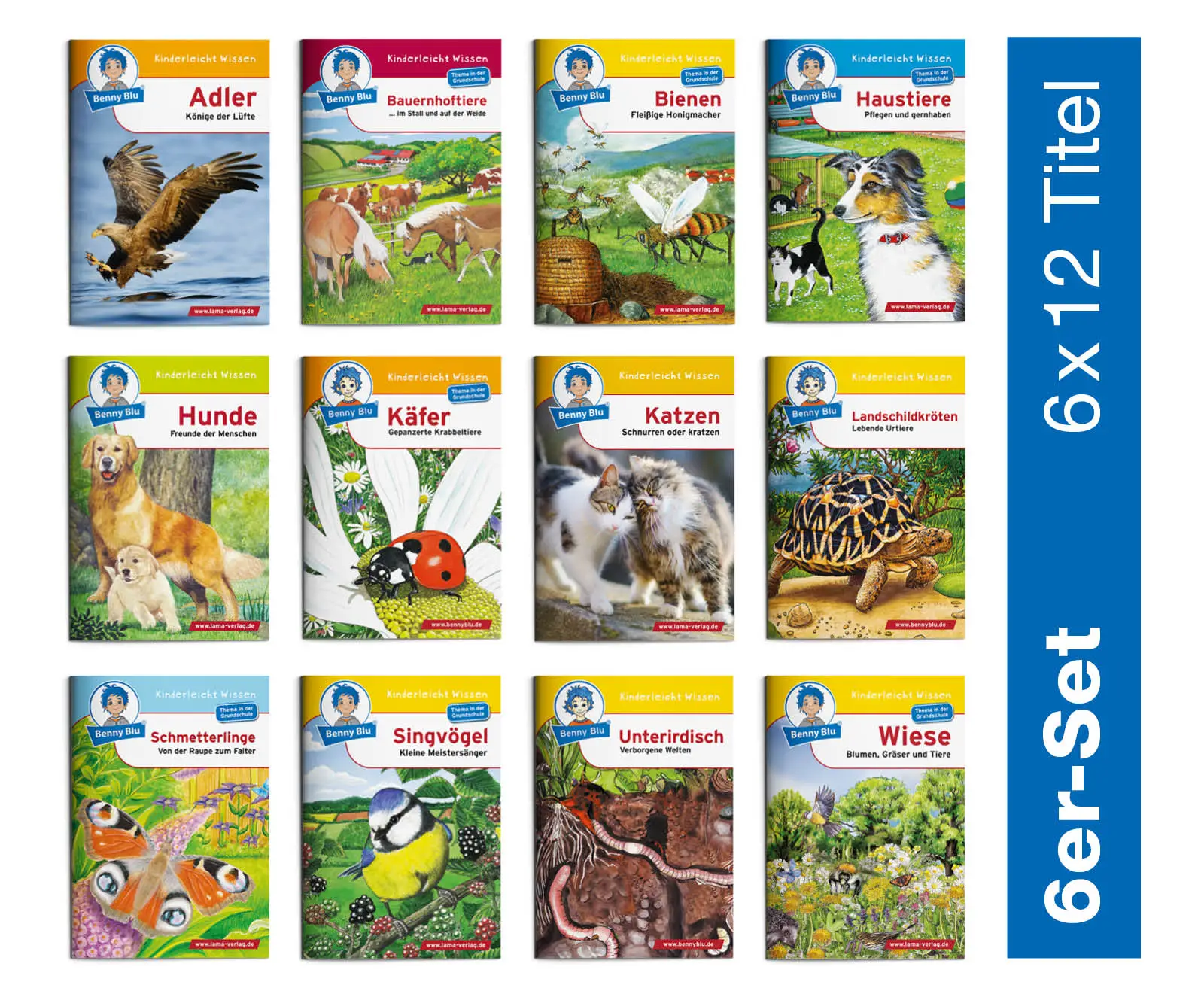 BennyBlu | Set 12: Tiere allgemein (6 x 12 Titel | 72 Hefte)