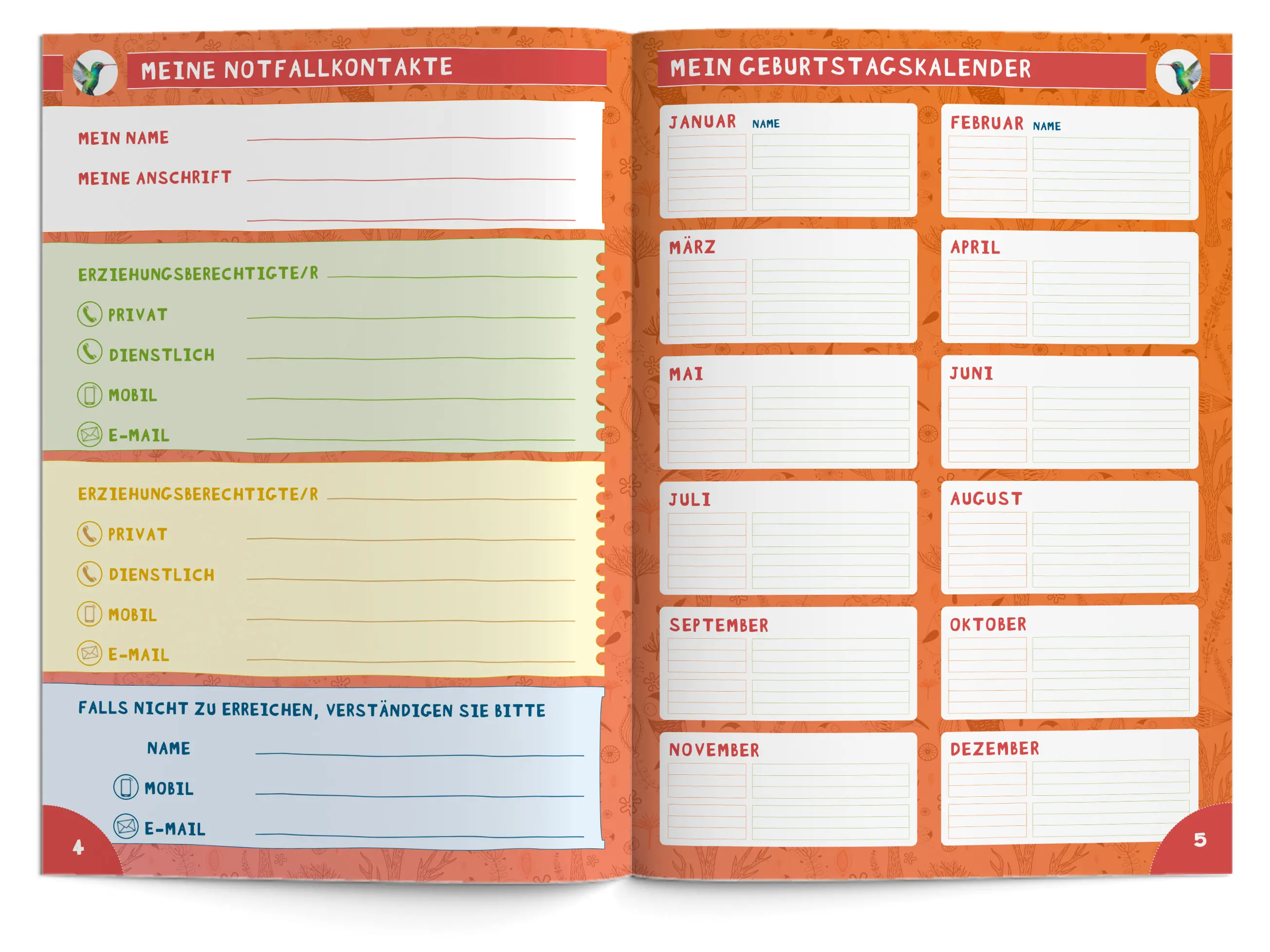 Hausaufgabenheft Grundschule