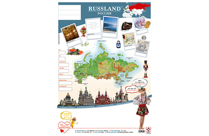 Russland Länderposter A1