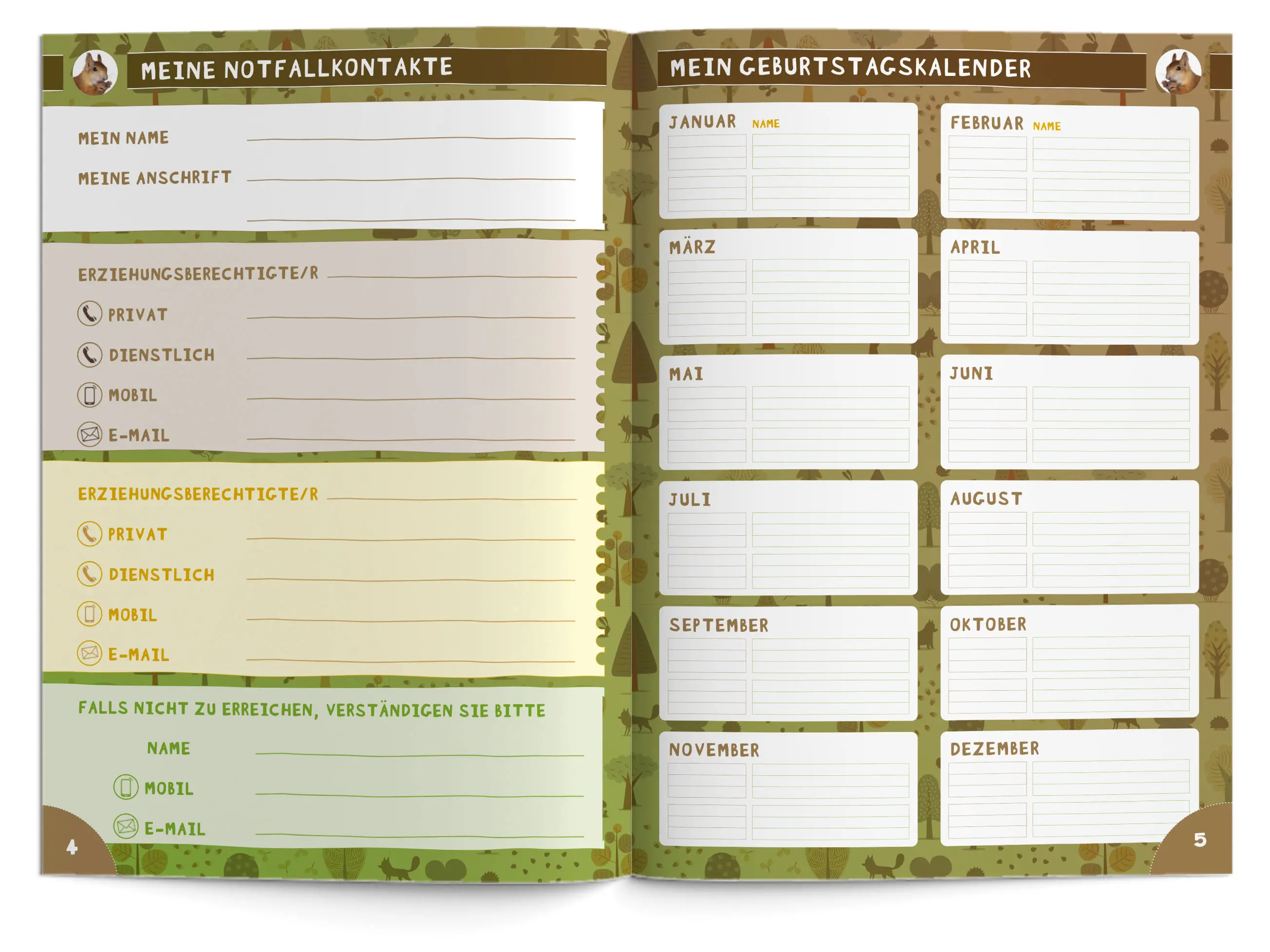 Hausaufgabenheft Grundschule