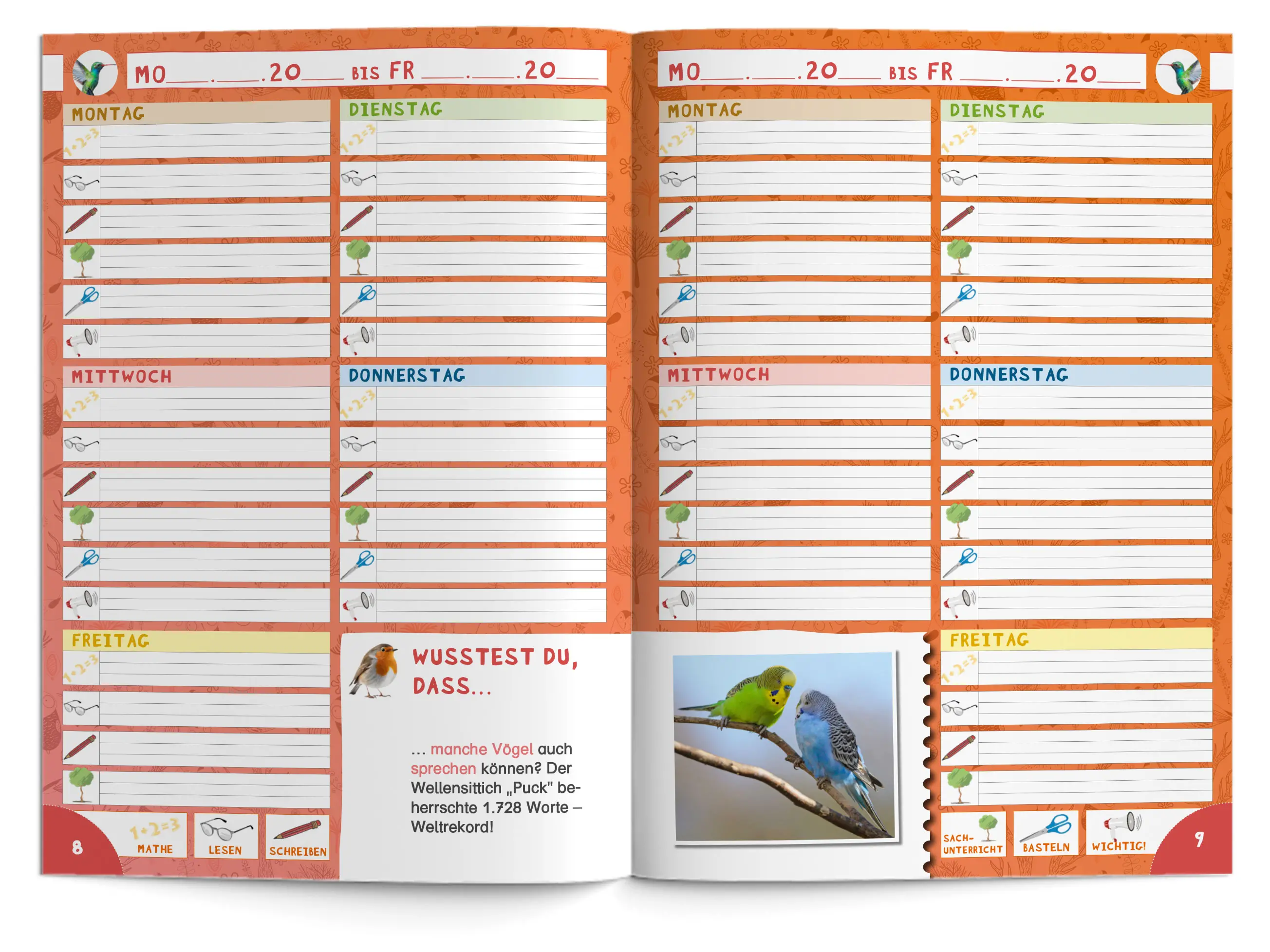 Hausaufgabenheft Grundschule