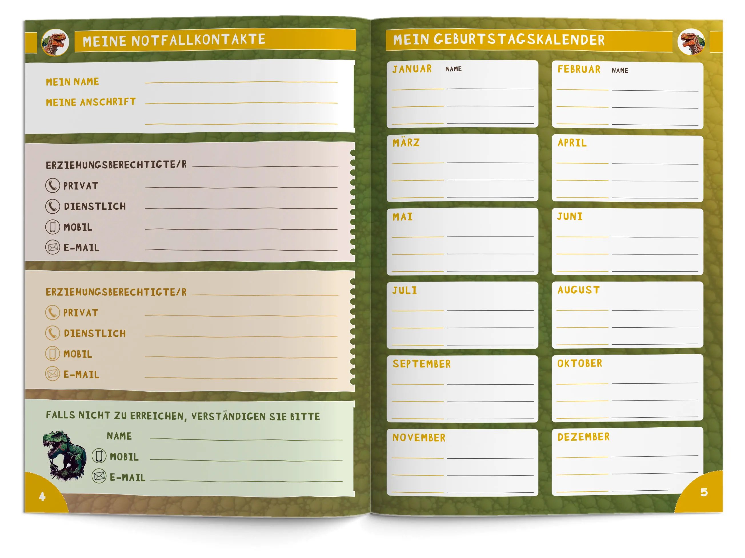 Hausaufgabenheft Grundschule