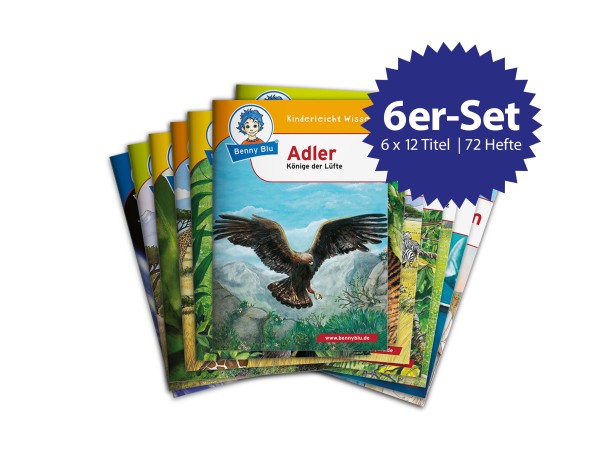 Benny Blu | Set 12: Tiere allgemein (6 x 12 Titel | 72 Hefte)