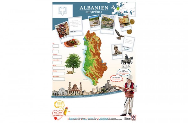 Albanien Länderposter A2