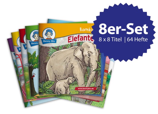 Bambini | Set 8: Benny Blus Lieblingstiere (8 x 8 Titel | 64 Hefte)