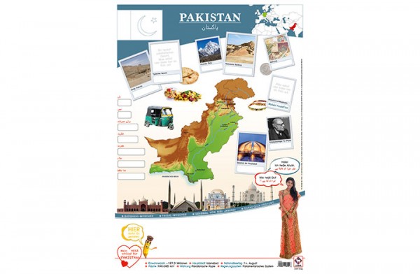 Pakistan Länderposter A1