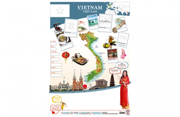 Vietnam Länderposter A1