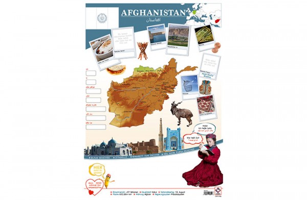 Afghanistan Länderposter A2