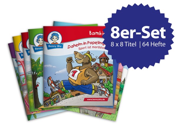 Bambini | Set 10: Benny Blus kunterbunte Lesekiste (8 x 8 Titel | 64 Hefte)