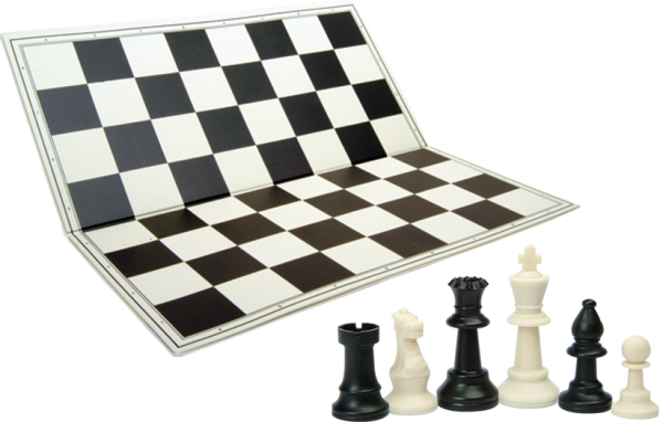 Schachbrett und Schachfiguren - Set