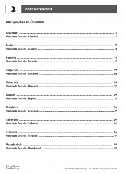 Der schlaue Radfahrer – Übersetzungsheft/Kopiervorlage (BAYERN) 